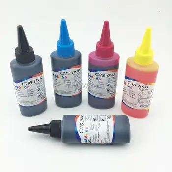 For HP564 5PCS x 100ML Dye Ink For HP B8550 B8500 7510 7520 5510 5520 6510 6512 6515 4610 4620 Printer