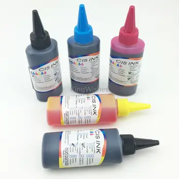 For HP564 5PCS x 100ML Dye Ink For HP B8550 B8500 7510 7520 5510 5520 6510 6512 6515 4610 4620 Printer