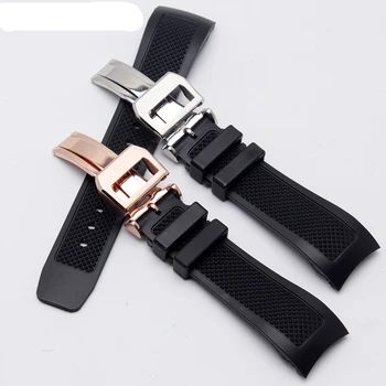 22mm Top grade grade quality Waterproof Diving Silicone Rubber Watchband Strap For YACHT CLUB CHRONOGRAPH IW390502 IW390209