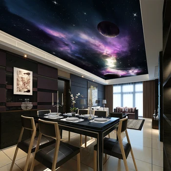 3D Nebula ceiling wallpaper hotel KTV room mural living room bedroom bathroom ceiling wallpaper mural