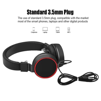 Headband Headphones 3.5mm Hi-Fi Earphone Headset Stereo Noise Cancelling Isolating for MP3 MP4 Mobile wholesale
