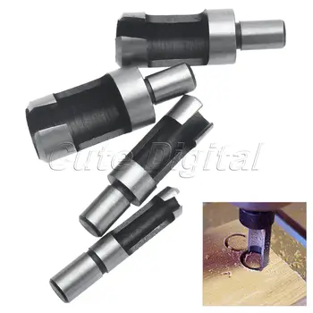 4Pcs Woodworking Tools Carbon Steel Plug Cutter Cutting Power Tool Drill Bits Set for Wood Cutting ferramentas 6/10/13/16mm