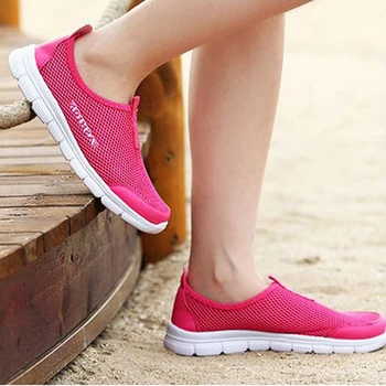 2017 Summer women mesh breathable casual shoes  woman's flats shoes breathable Zapatillas Casual Shoes size 34-46