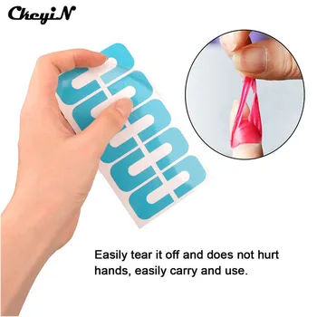 Nail Foil 8pcs/set Disposable Peel Off Sticker Tapes For Nail Art Nail Polish Glue Overflow Prevention Tool MR048-48W