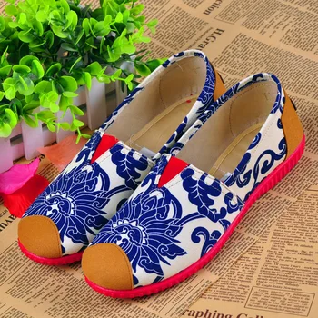 New Fashion Loafers Women Flat Shoes Comfort Spring Summer Slip On Casual Shoes Woman Canvas Espadrilles Zapatos Mujer