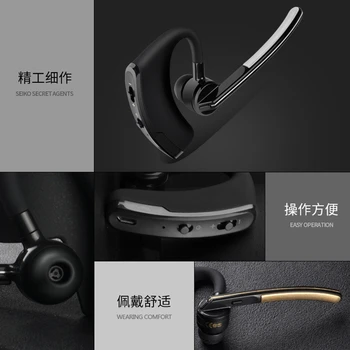 V8 Bluetooth Earphone V4.0 Stereo Earphones With Mic Wireless Universal Voice Report Number Handfree Headphone Yes/No Function