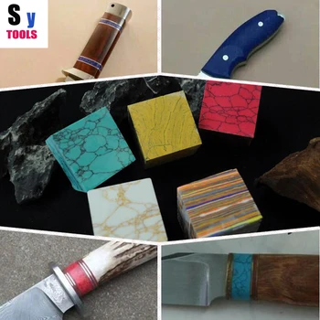 SY tools Knife DIY shank handle material turquoise (man made) guard Knife handle decoration