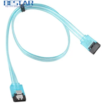High Speed 6Gbps Straight & Right Angled SATA 3.0 III 7Pin to SATA III SATA 3 SATA3.0 Cable Flat Data Cord 50cm 1m for HDD SSD