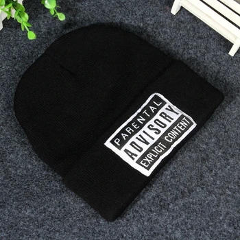 2017 New Brand Men's Winter Hats for Women Cotton Patch Letters Knit Wool Hat Cap Autumn Casual Solid Warm Skullies Beanies Cap