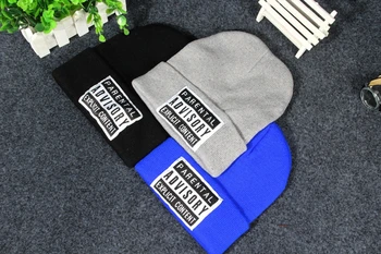 2017 New Brand Men's Winter Hats for Women Cotton Patch Letters Knit Wool Hat Cap Autumn Casual Solid Warm Skullies Beanies Cap