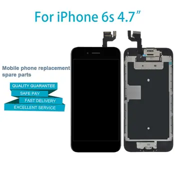 Top Grade LCD Display For iPhone 6S LCD Touch Display Digitizer Replacement Assembly With Home Botton+Front Camera+Earspeaker