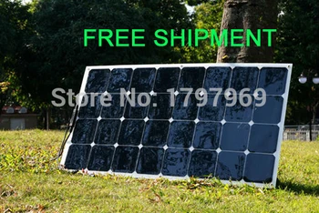 Solarparts 1PCS  100W flexible solar panel 12V solar cell/module/system RV/car/marine/boat battery charger .