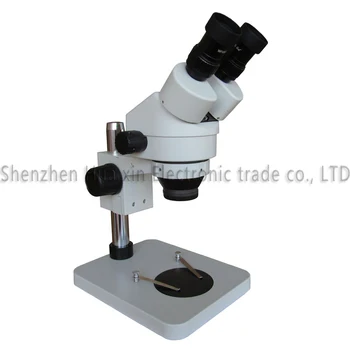 Binocular stereo microscope Industrial microscope 7-45X Continuous zoom Magnification with metal stand adjustable+56 LED lights