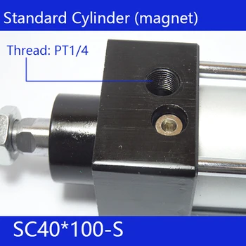 SC40*100-S 40mm Bore 100mm Stroke SC40X100-S SC Series Single Rod Standard Pneumatic Air Cylinder SC40-100-S