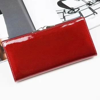 2017 New Women Wallets Genuine Leather Zipper Hasp Purses and Wallets Clutches Female Wallet Gift
