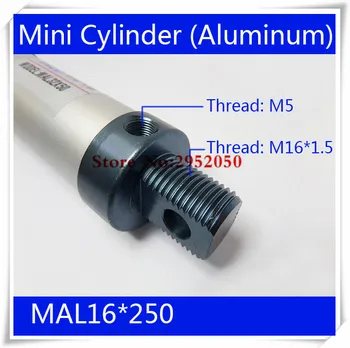 MAL16*250 Rod Single Double Action Pneumatic Cylinder ,Aluminum alloy mini cylinder