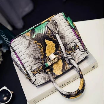 2016 Famous Brand Serpentine Leather Tote Hand Bag Designer Handbags Women Shoulder Bags elegant women bags bolsa