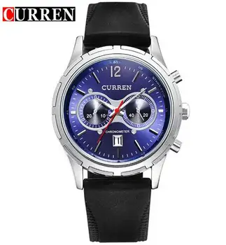 2016 New Luxury Fashion curren 8066 Men's Leather Strap quartz Wrist Watches japan quartz movement reloj watch clock