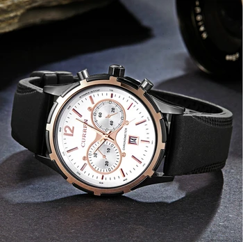 2016 New Luxury Fashion curren 8066 Men's Leather Strap quartz Wrist Watches japan quartz movement reloj watch clock