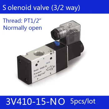 5PCS Pneumatic valve solenoid valve 3V410-15-NO Normally open DC24V AC220V,1/2