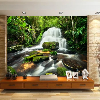 3D wall painting sofa TV background bedroom living room natural landscape wallpaper mural