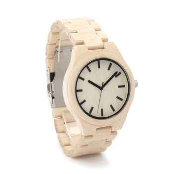BOBO BIRD G30 Male Full Maple Wood Round Needles Watches Casual Simple Deasign Uomo Orologio in Gift Box Can OEM Clock