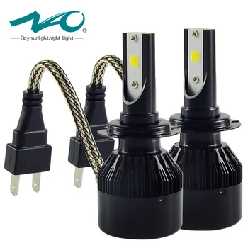 NAO Pair LED Car Headlight H4 H1 H7 H8/H9/H11 9005/HB3 9006/HB4 Fog Bulb Lamp Automobile COB External Light Super Bright #C6S