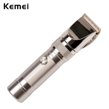 Kemei KM-9801 Ceramic Cutter Rechargeable Electric Hair Clipper Trimmer Razor Cordless Adjustable Clipper Haircut Machine S4748