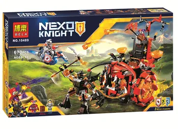 HOT BELA 10489 14005 Nexo Knights Jestro Evil Mobile Combination Marvel Building Blocks Kits Toys Compatible Nexus