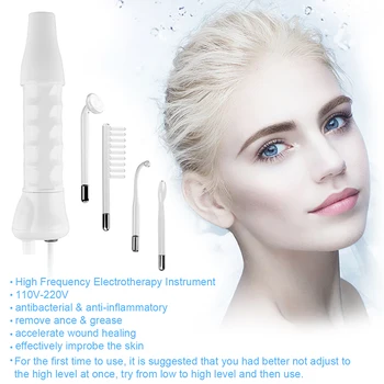 Portable D'arsonval Darsonval High Frequency Spot Remover Facial Skin Care HF Hair Loss Care Spa Beauty Device Professional Kit