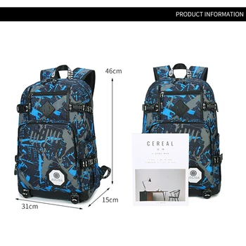AOLIDA Large Capacity Men's Backpack Rock Style Backpacks For Travel Durable Rucksack Daypack School Backpack For Teenager Bag