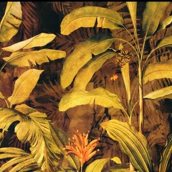 Banana leaves Southeast Asian background TV decorative painting high-quality custom bedroom lobby mural wallpaper