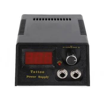 2017 Tattoo Supplies 1Pcs Black LCD Display Digital Lion Head Tattoo Power Supply with footpedal clipcord for tattoo machines