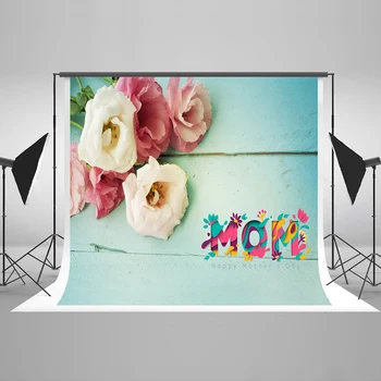 Kate Happy Mothers Day Photography Backdrops Flower Wood Background Spring Photography Backdrops Baby Background