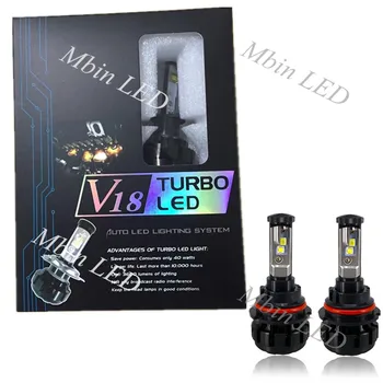 Dual beam lighter 9004/9007/HB1/HB5 V18 Turbo 40W 4000LM driving bulb upgrade from V16 DRL led headlight fog lamp super bright