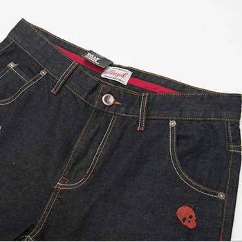 Men Ripped Jeans Hole Designer Clothes 2017 Hiphop Wear Plus Size 38 40 42 44 46 Black Distressed Jean Pant Man Denim Trousers
