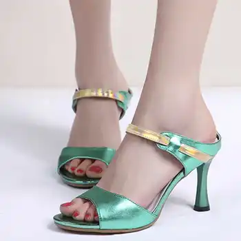 BONJOMARISA Genuine Leather Women Sandals Belt Strap High Heels Open Toe Platform Summer Shoes For Woman 2017 Party Wedding