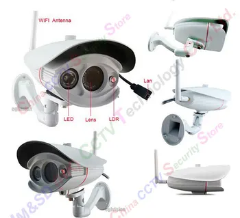 Wireless Wifi HD 720P 1.0MegaPixel IP Camera Outdoor P2P ONVIF 3.0MP 4mm lens wide angle