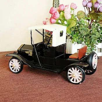 L02 Black Archaize Car Model Home Table Decoration Ornaments Boy Gifts