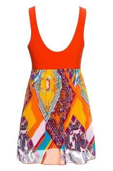 Super sell Women's Halter Shaping Body One-Piece Swimsuit Plus Size Swimwear Orange 4XL