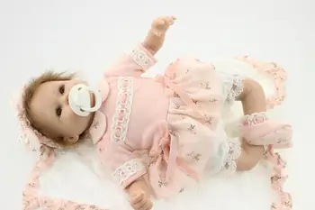 45cm Silicone reborn baby doll toys for girl lifelike 45cm reborn babies play house toy kids child birthday gift girl real touch
