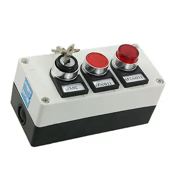 On/off/on Rotary Switch Red Orange Push Button Station