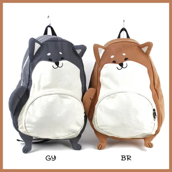 Japanese Shibainu Cute Canvas Backpacks Female Mochila Student School Bags for Teenage Girl Kawaii Backpack Animal Rucksack Q064
