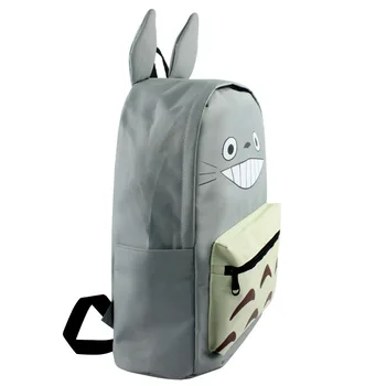 Anime Totoro Backpack Canvas Boys Girls School Bags Cute Cartoon Cat Print Men Women Travel Backpack Kids Gift