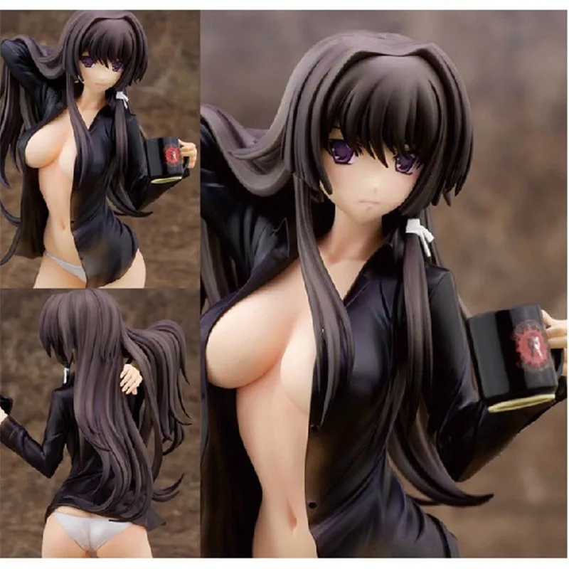 2017 Japanese Anime Figures Sex Girl Muv-luv Off Style Black Shirt Pvc Action Figures Hot Toys 20cm Sex Toys Boys Gift