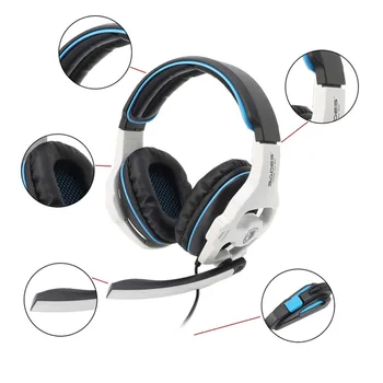 SADES SA810 Stereo Gaming Headphone Over Ear Headset With Volume-Control Mic