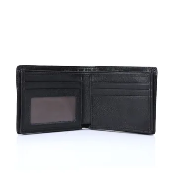 CAMENO Brand Genuine Leather Fashion Short Wallet Casual Soild Men With Coin Pocket Purse