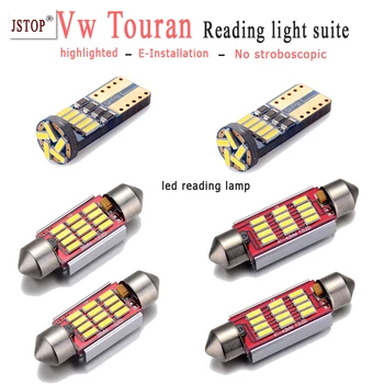 6piece/set Vw Touran 41mm led reading light 36mm canbus 12V bulbs w5w t10 led Interior lamp c5w festoon led light reading light