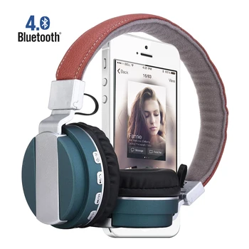 Wireless Headset Bluetooth Adjust Packable Folding Headphone Ergonomic Headband Design+Micro SD Card Slot+ FM Radio+LED Status