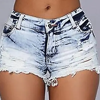 Women's Denim Shorts 2017 Summer New Burr Hole Denim Shorts Ripped Jeans-shorts All-mattch Boyfriend Style Plus Size